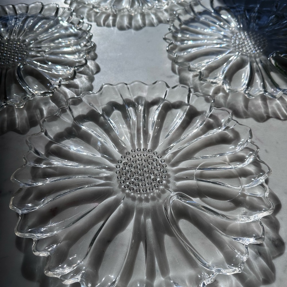 Vintage Hazel-Atlas Sunflower Snack Plates